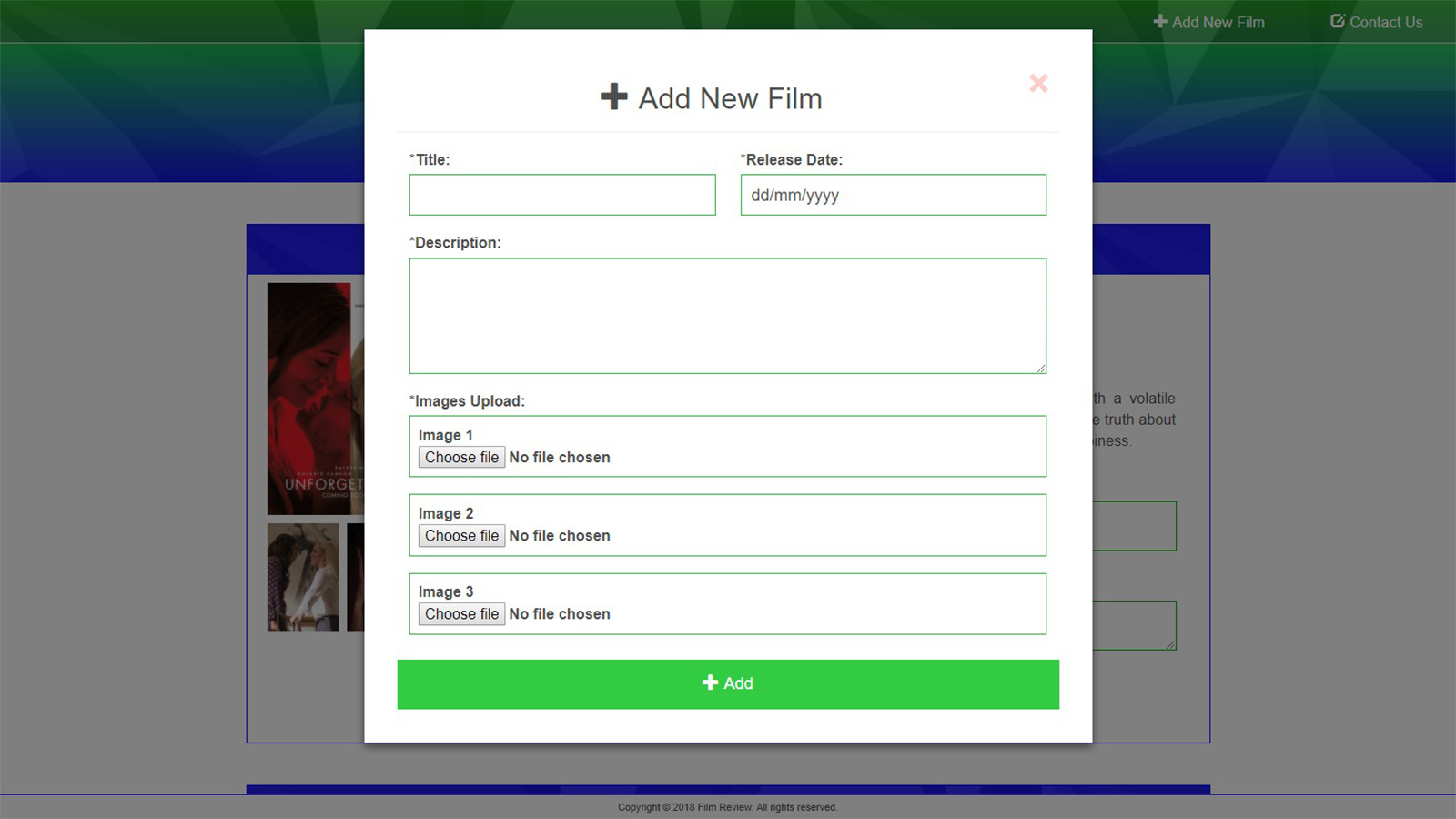 Film Review & Rating Web Application screenshot 5