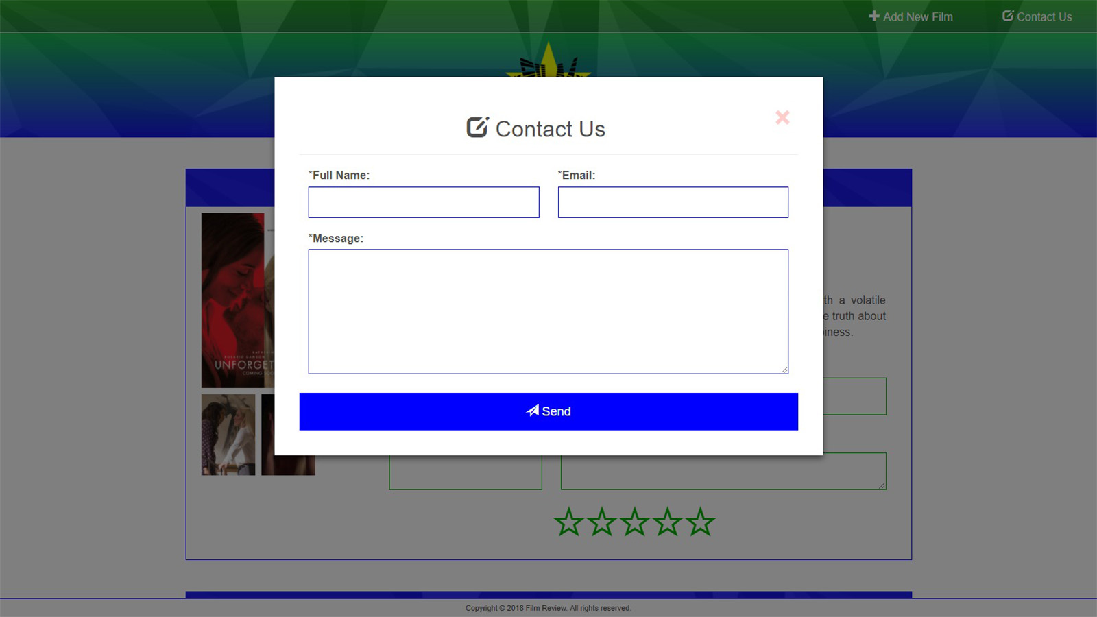 Film Review & Rating Web Application screenshot 6
