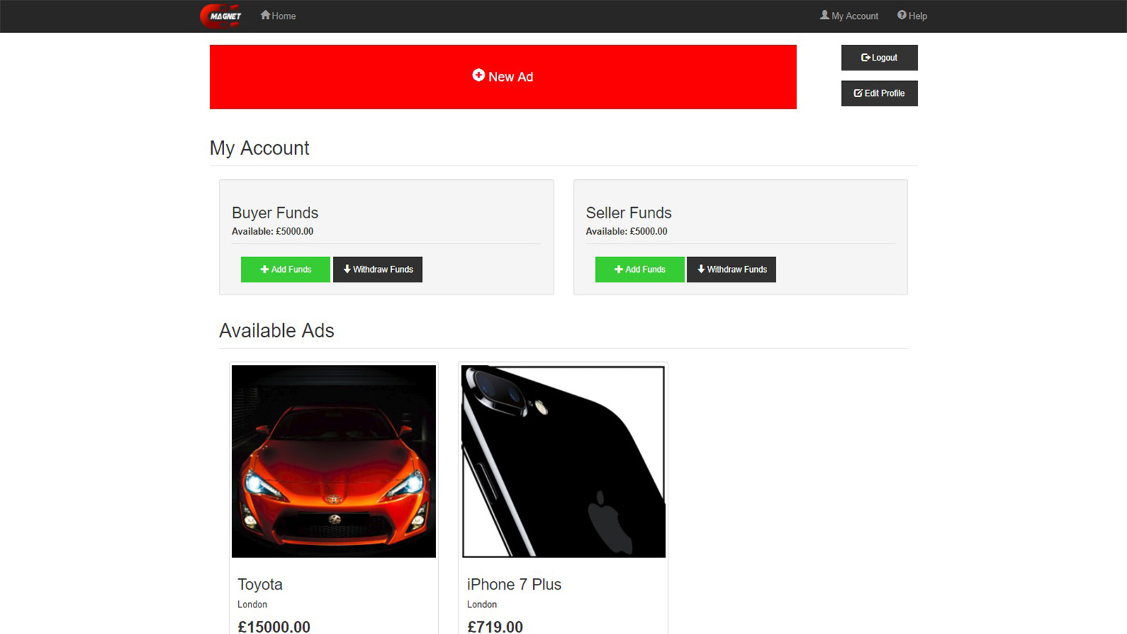 Classified Ads Marketplace & Account Funds System screenshot 7