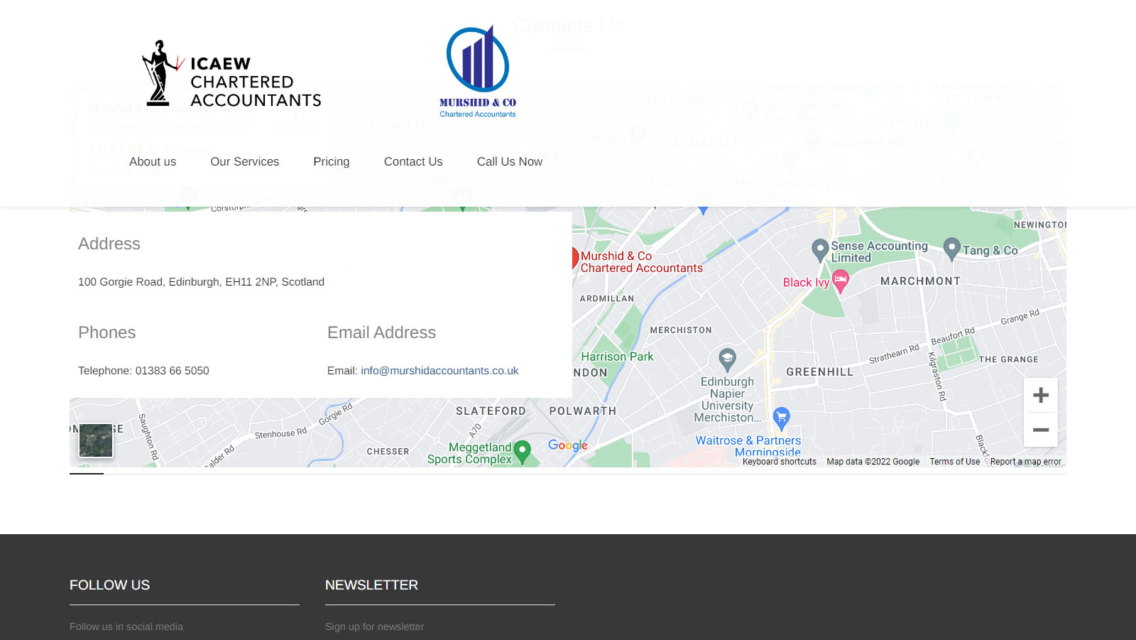 Accountancy Services & Client Enquiry Website screenshot 6